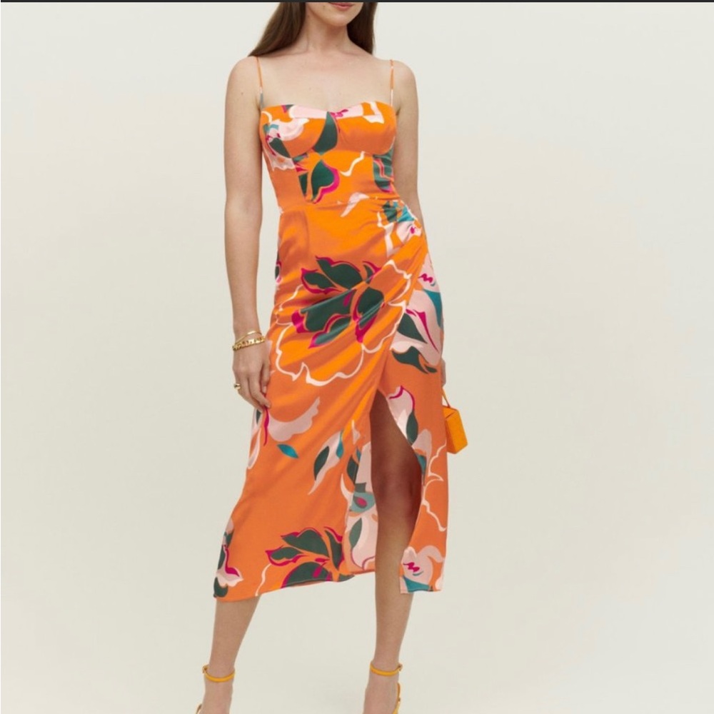 NWT Reformation Marguerite silk dress